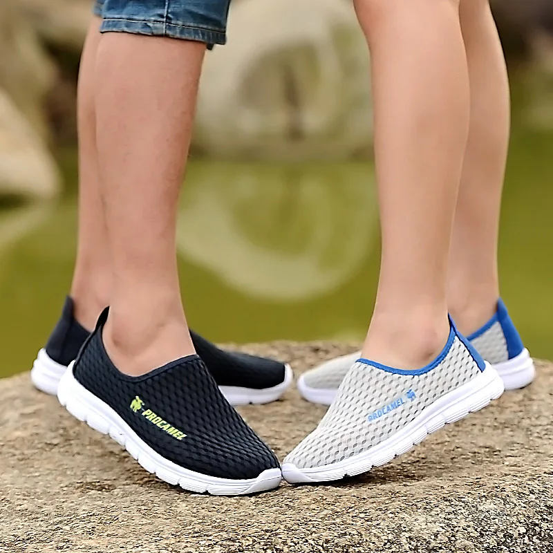 2019 Summer Beach Shoes Unisex Light Mesh Breathable Comfortable Sneakers Men Male Loafers Casual Walking | Обувь