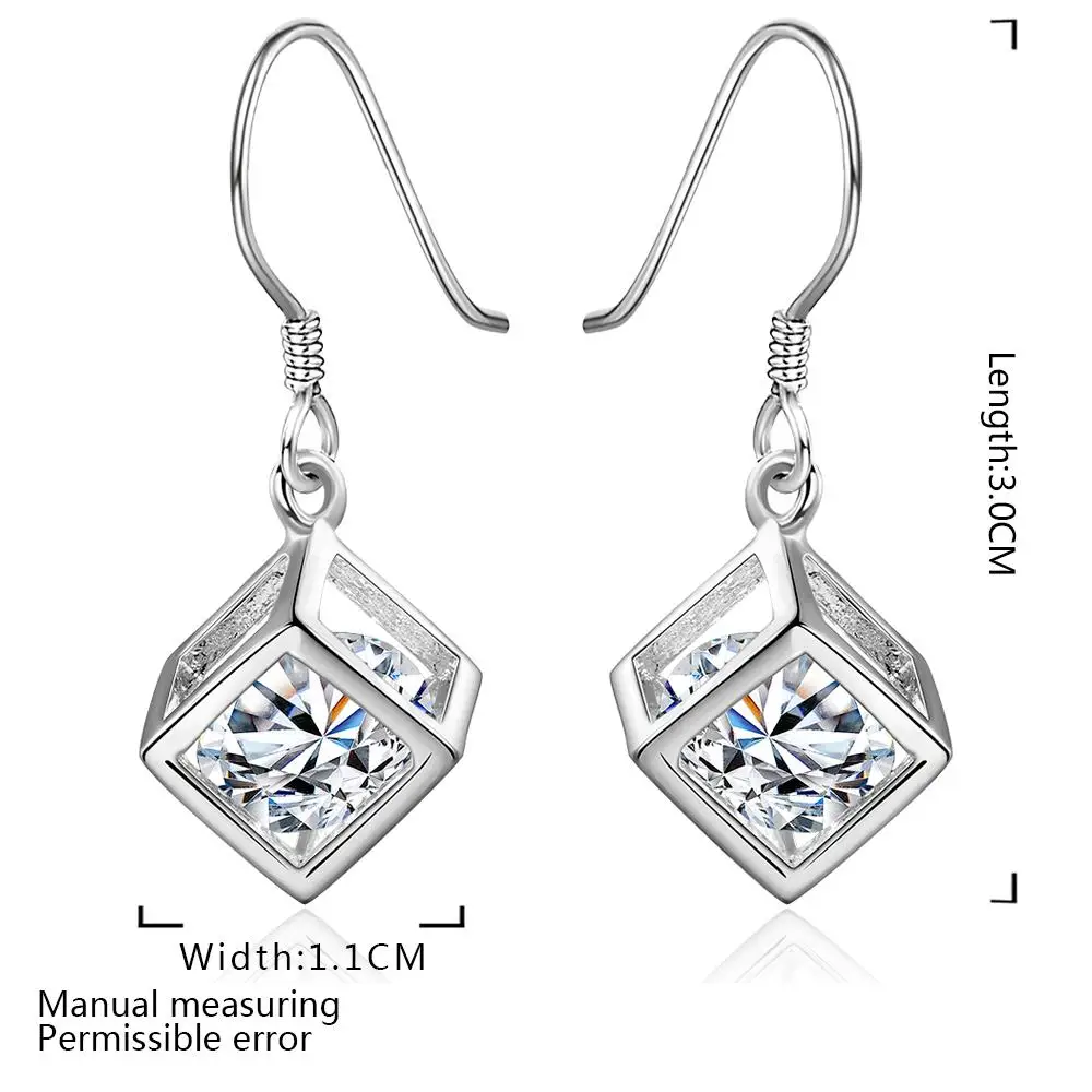 E583 Оптовая Продажа Модные с серебряным покрытием Jewelry Серьги падения мотаться