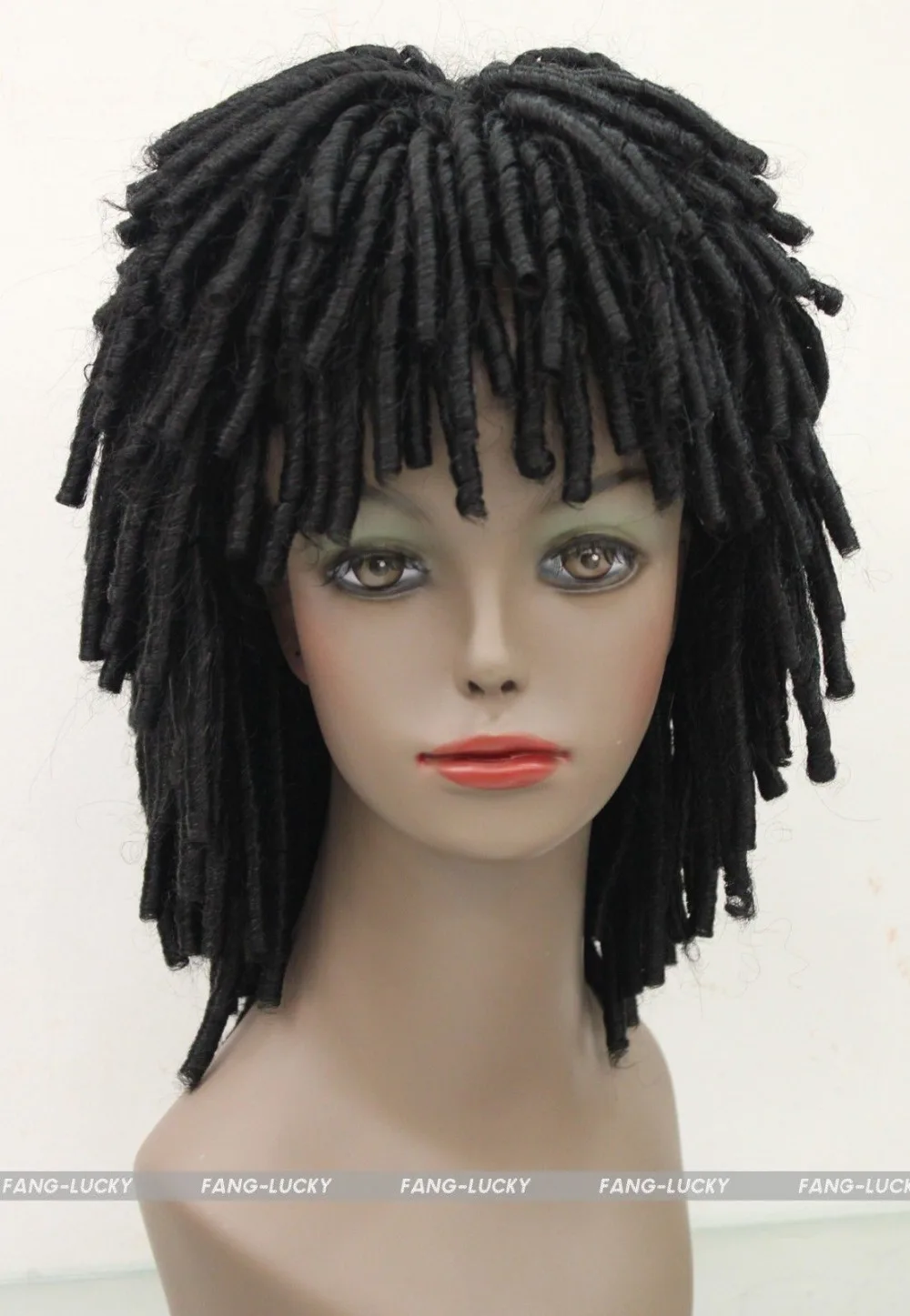 Горячая жаропрочных Партия волос&gt&gt&gt&gt Черных Африканцев стиль парик ДРЕДЫ