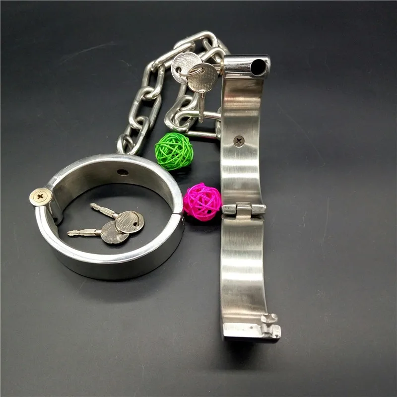 Овальные тяжелые манжеты из нержавеющей стали мужские/женские ограничители для