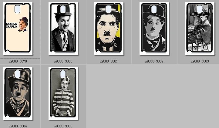 Case For Samsung Galaxy Note 3N9000 case mobile phone HardPlastic Back Cover Free Shipping Charlie Chaplin (3079) |
