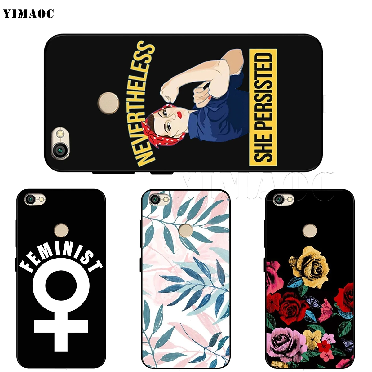 Силиконовый чехол YIMAOC Feminist Girl для Xiaomi Redmi Note 4 4x 4a 5 5a 6 8 Pro Prime Plus|Бамперы| |