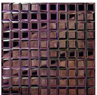 Purple 5 скошенные края супер белый алмаз зеркало мозаика плитка, DIY ванная комната выставочный зал отображения кабинет талии 3D обои - Цвет: Purple