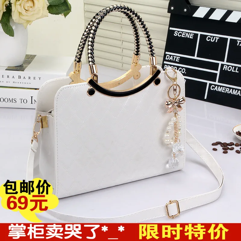 Женская сумка Весна и лето четыре сезона Модная белая модная в клетку на одно