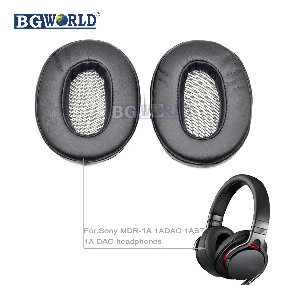 Мягкие амбушюры BGWORLD замена губчатые подушки для наушников foam Sony MDR-1A 1ADAC 1ABT 1A DAC