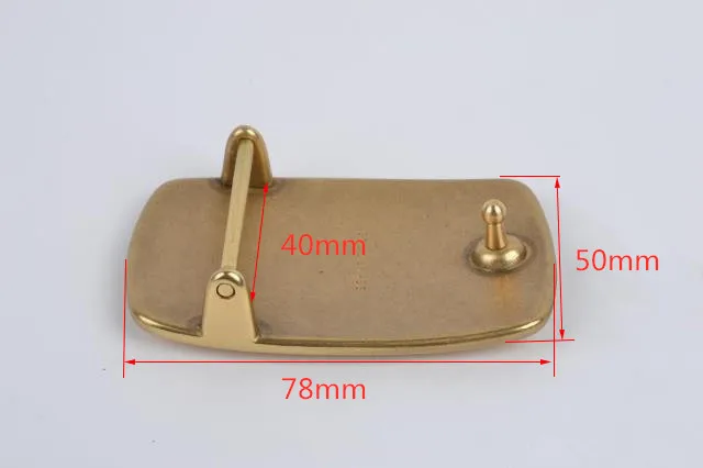 Прямоугольная пряжка для ремня из твердой латуни 38 мм|Пряжки и крючки| |