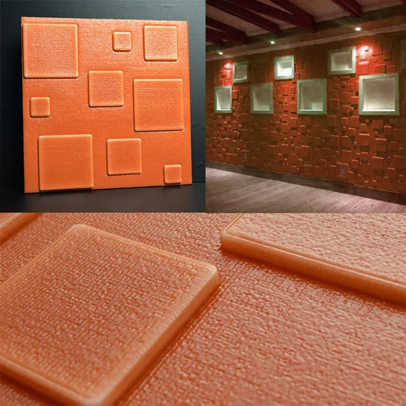 Red 1 шт. 30*30 см DIY самоклеющиеся ПЭ пены 3D обои анти-столкновения водонепроницаемые обои для спальни гостиной украшения стен - Цвет: Red