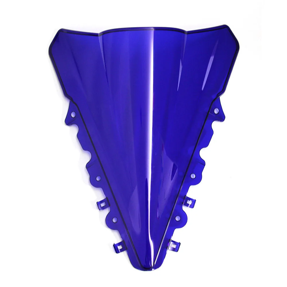 Синий ABS Double Bubble мотоциклетные ветровое стекло Ветер Дефлектор для Yamaha YZF R15 R 15 14-16 - Цвет: Синий