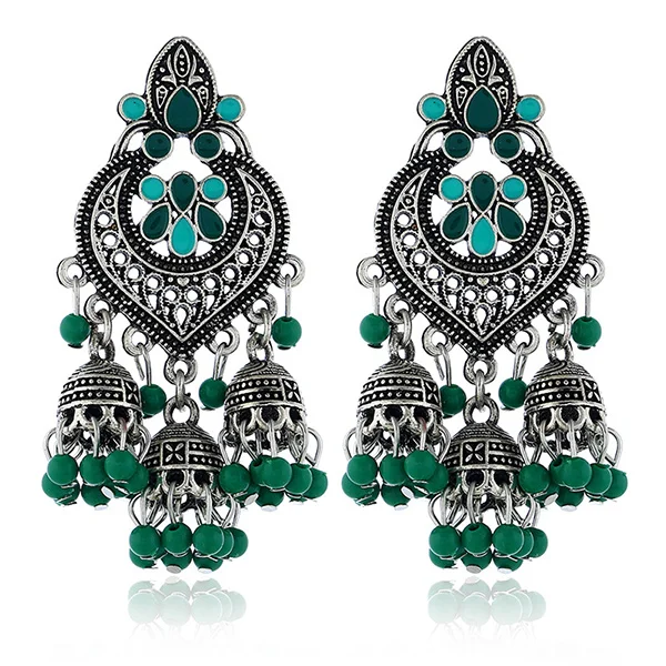 E070S130 Boho Винтажные серьги-кольца для женщин пирсинг уха Huggie серьги большие разноцветные шармы Эффектные серьги Bijoux Brincos богемные - Окраска металла: E070S130