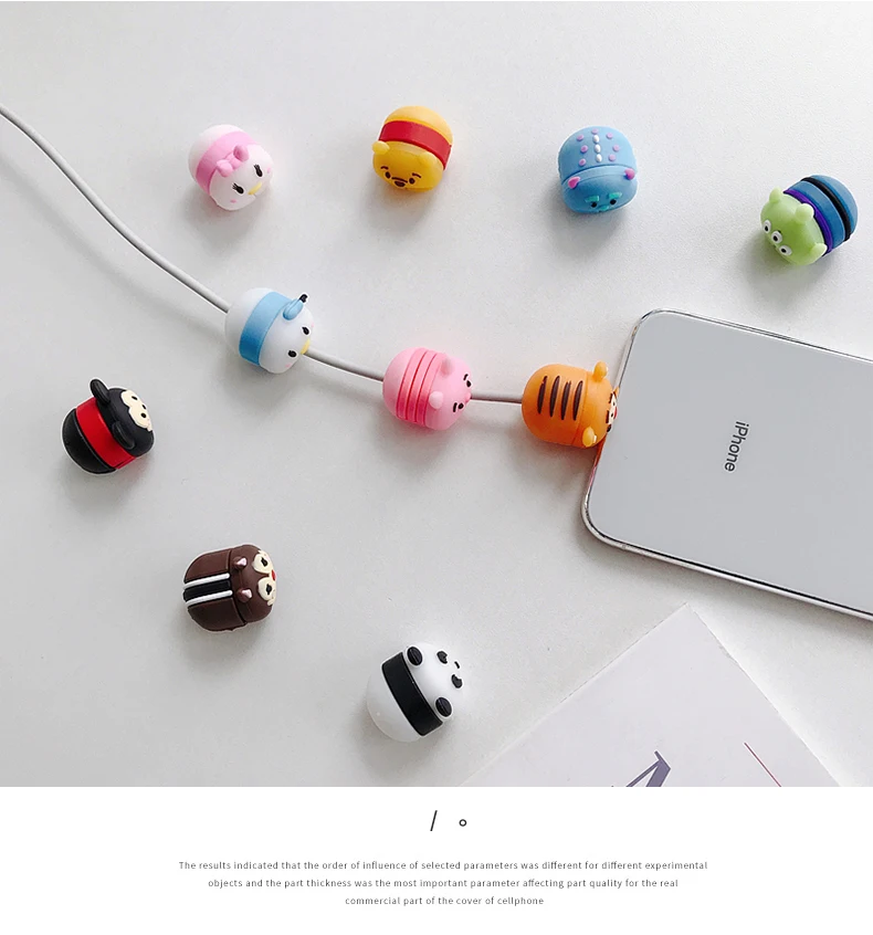 Милый кабель аксессуар кабель животное укусы мультфильм USB зарядное устройство кабель для передачи данных Шнур протектор для iphone 8 7 6 USB кабель защиты