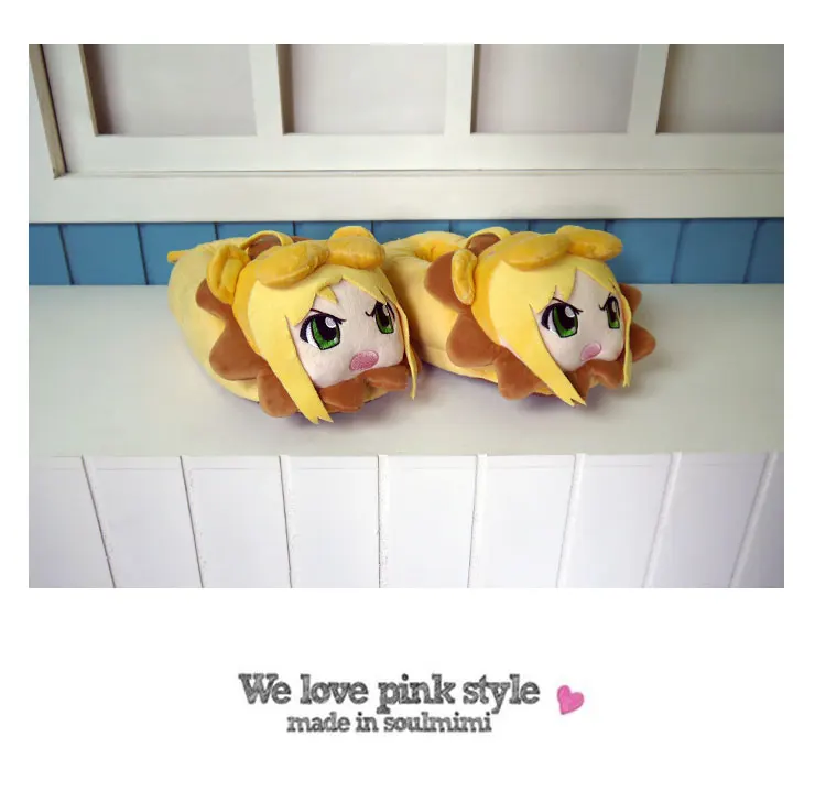 2 pcs/set Fate saber plush toy Anime Altria Pendragon lion figure short plush shoes cosplay stuff dolls