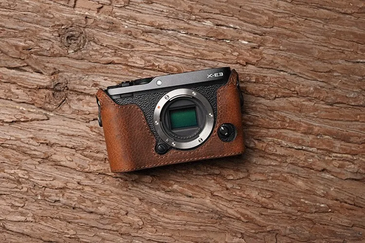 Coffee SLP Mr. Stone чехол для камеры ручной работы для Fuji Fujifilm XE3 X-E3 из натуральной кожи половина крышки открывающийся аккумулятор - Цвет: Coffee SLP
