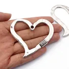 3 шт. большой открытый подвески в форме сердца для DIY женщин винтажные ювелирные изделия фурнитура 62*55 мм