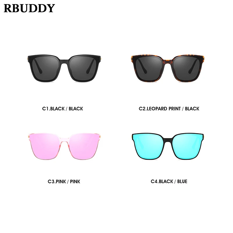 RBUDDY Ретро негабаритные солнцезащитные очки кошачий глаз Мужские квадратные для