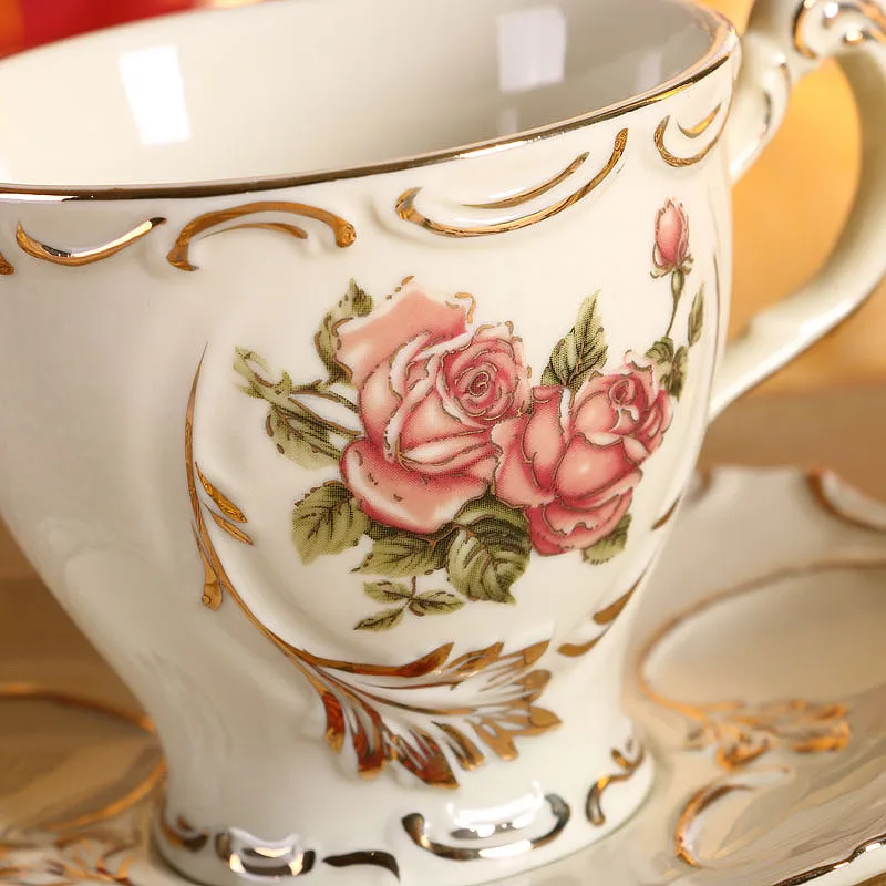 GLLead кофейная чашка и блюдце в европейском стиле цвета слоновой кости чайная из