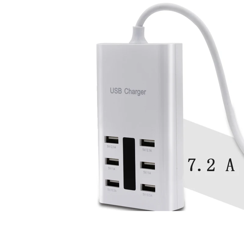 Быстрая зарядка 6 usb портов зарядное устройство адаптер дорожная полоса с ЕС