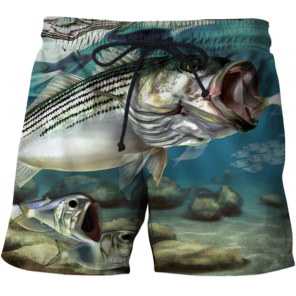 Private custom Beach pants Quick Dry Running Swimwear 3D Fish Printed Shorts Bermuda Swim Funny Sports dropshipping |