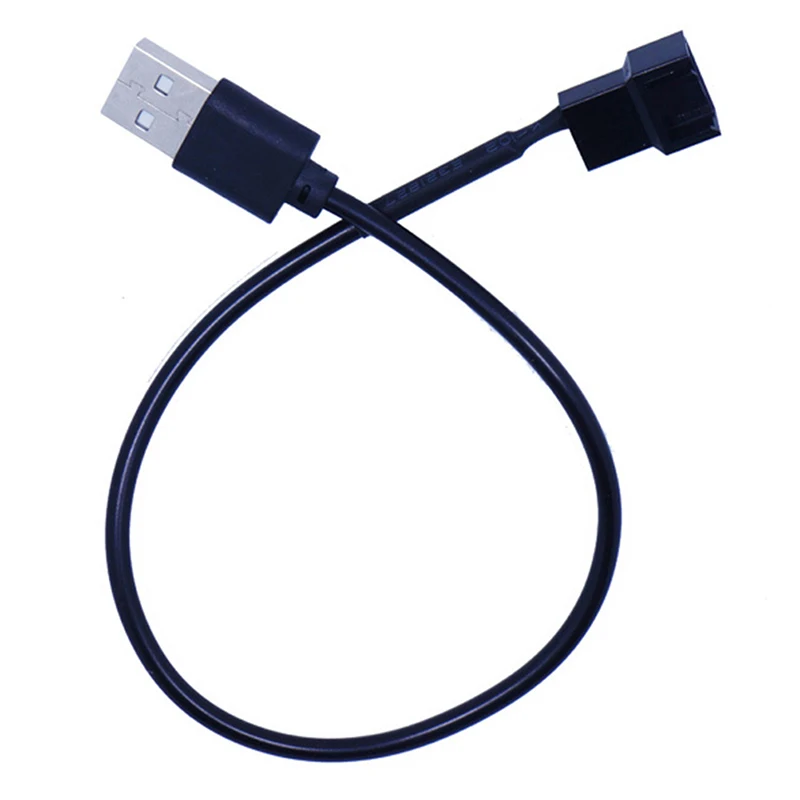 

3/4 Pin Computer PC Fan Power Cable Connector Adapter 5V 30cm Connect 3pin or 4pin fan to USB Adapter Cables