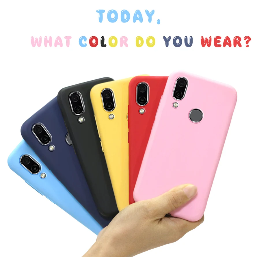 Чехол для телефона Honor Play COR L29 однотонный Ультратонкий Мягкий чехол из ТПУ ярких