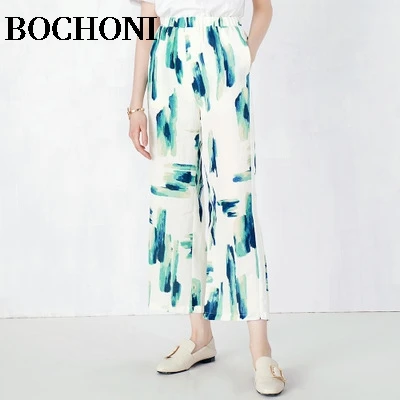 2018 Bochoni Новый высокой талии широкие Штаны свободные брюки|Брюки| |