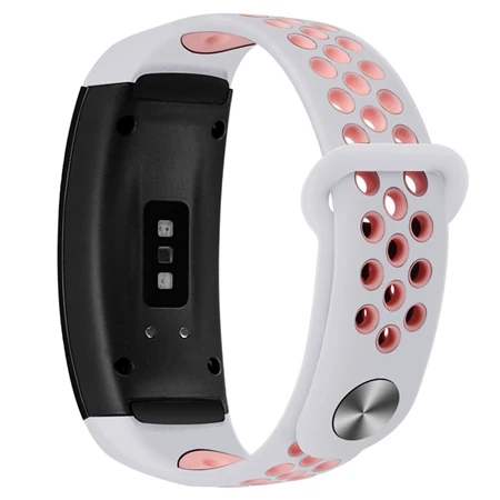 White Pink Yuedaer Двойной Цветной силиконовый ремешок для samsung gear Fit 2 спортивный браслет для samsung gear Fit 2 Pro SM-R360 ремешок для часов - Цвет: White Pink