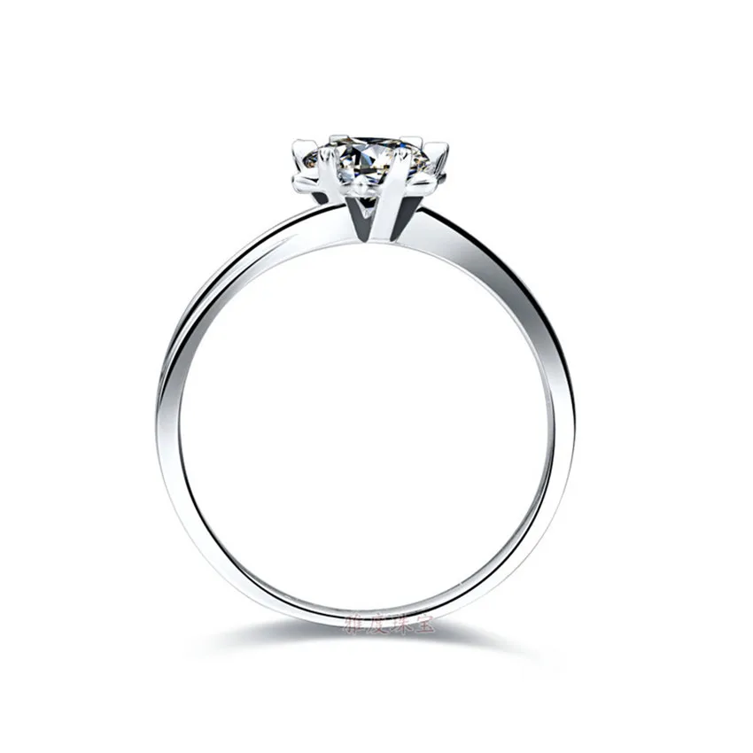 0.5Ct Снежинка бриллиантовое кольцо для женщин обручальное подлинное из