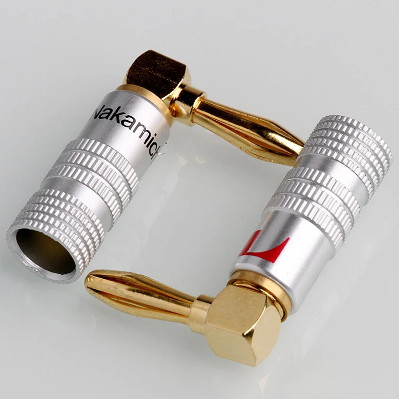 Разъем типа банан 4 мм Прямоугольный позолоченный музыкальный динамик кабель для