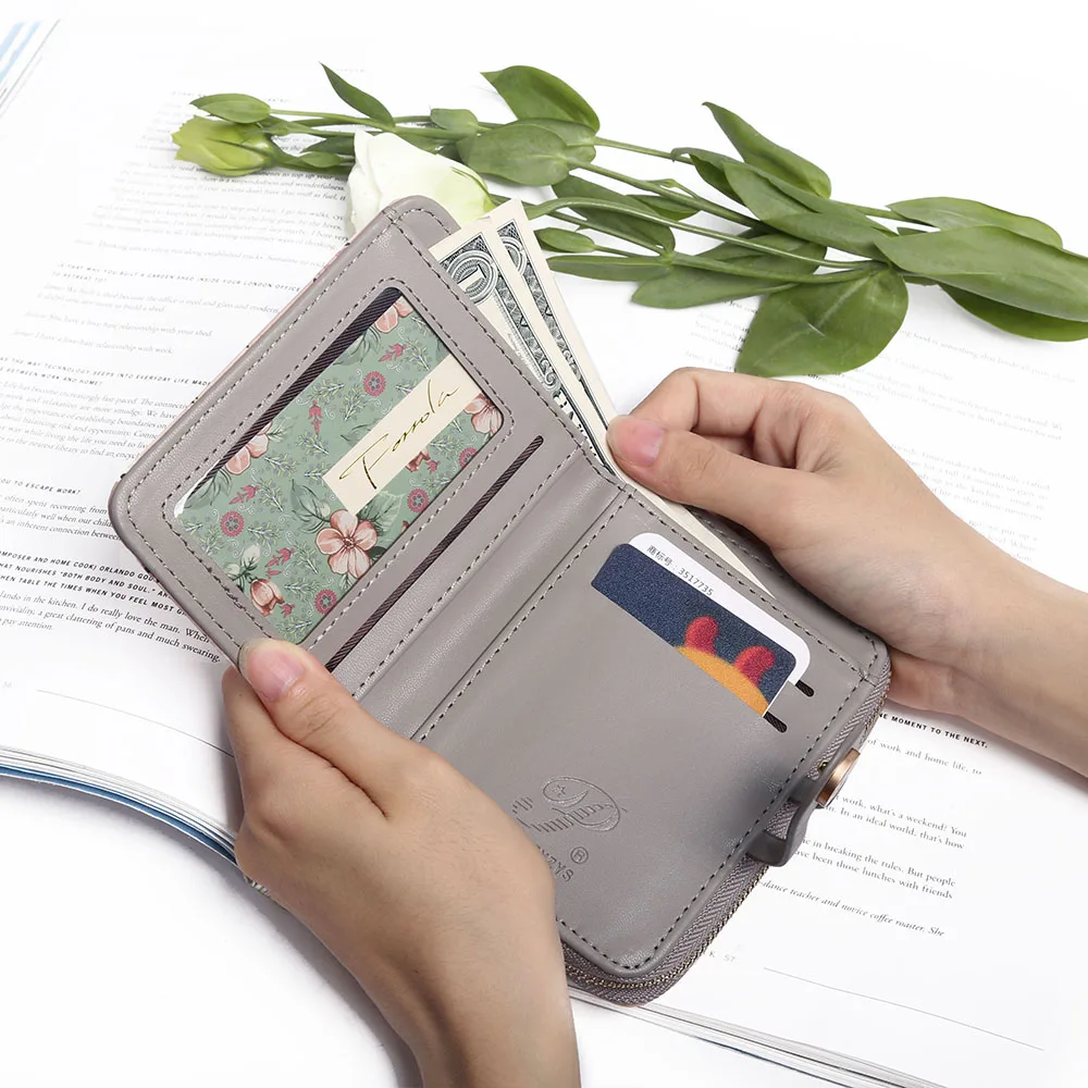 Новейшие женские кошельки с кисточкой в виде цветка кожаный женский кошелек