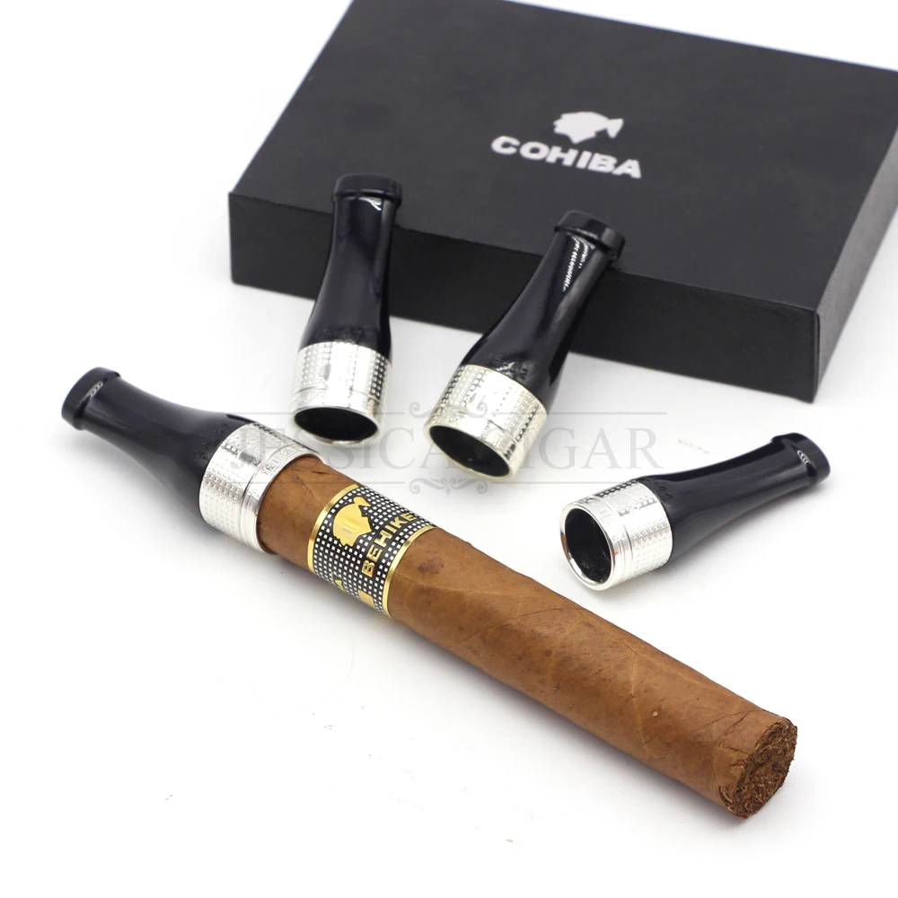 Натуральная Cohiba рот Выхлопные трубы для автомобиля Портативный карман сигары