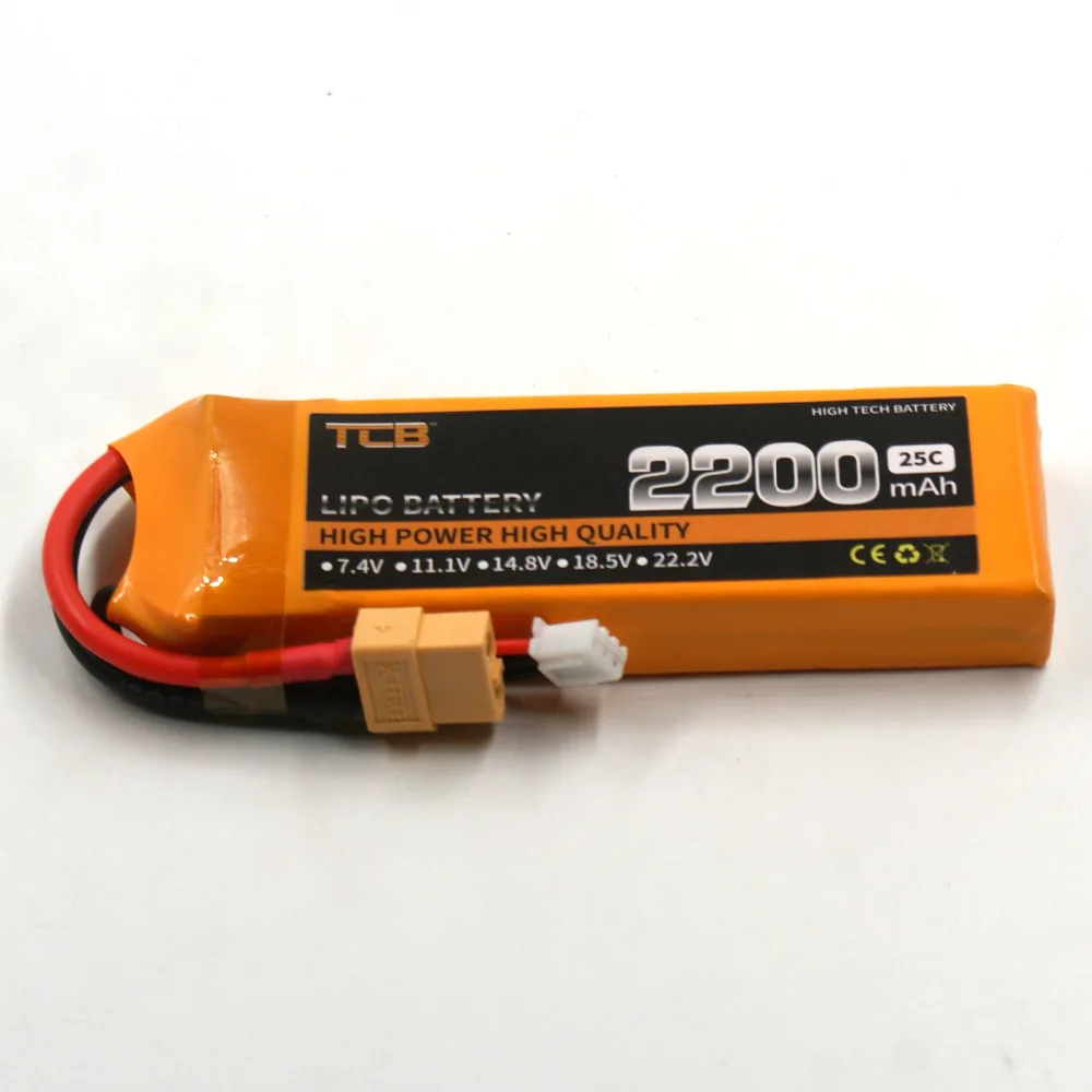 5pcs TCB RC Lipo battery 7.4v 2200mAh 25C 2s for rc airplane quadcopter car boat AKKU Free shipping | Игрушки и хобби