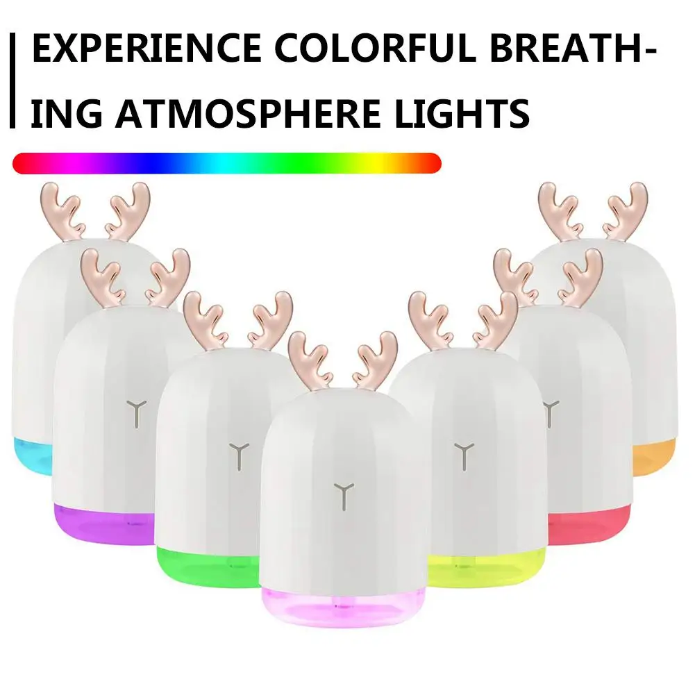 220ml Aroma essential oil diffuser USB ultrasonic Cartoon Air Humidifier Rabbit Shape 7Color Changing LED Lights for Home Office | Бытовая