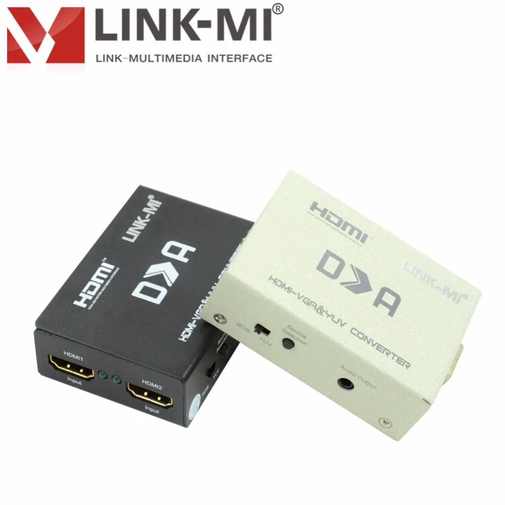 LINK-MI HVY01 HDMI в VGA RGB и YPbPr преобразователь сигналов высокой четкости аналоговый