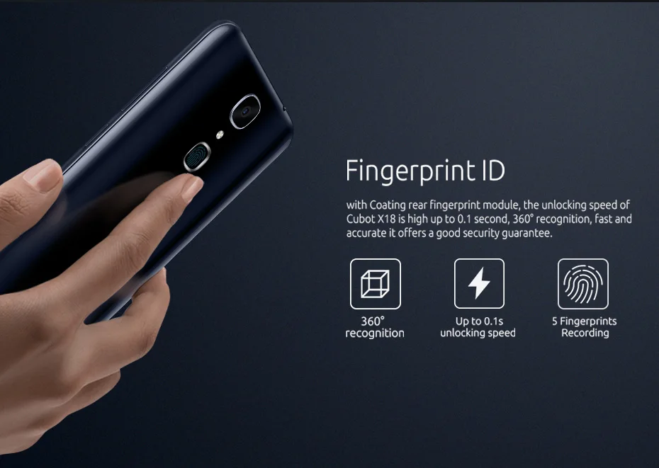 Cubot X18 смартфон 5," HD+ 18:9 MT6737T четырехъядерный мобильный телефон две sim-карты Android7.0 Finger ID 3 ГБ+ 32 ГБ 3200 мАч 4G LTE 13 МП
