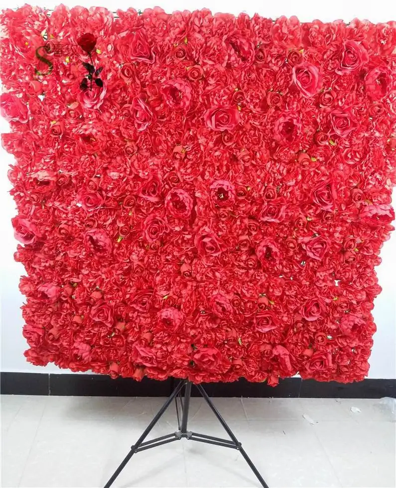 

SPR RED Free Shipping High quality 10pcs/lot wedding decoration flower wall Artificial wedding backdrop flower road lead