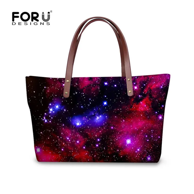 FORUDESIGNS/брендовые дизайнерские женские сумки Galaxy Space 3D принт на плечо для женщин