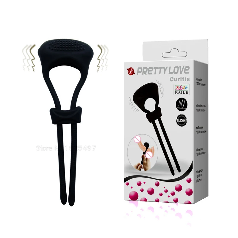 Novelty pretty love toy male longer lasting sex Black vibrator cock ring penis vibrating adult toys product | Красота и здоровье