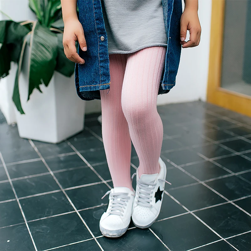 Осенние детские колготки конфетных цветов для девочек 2 12 лет Детские хлопковые