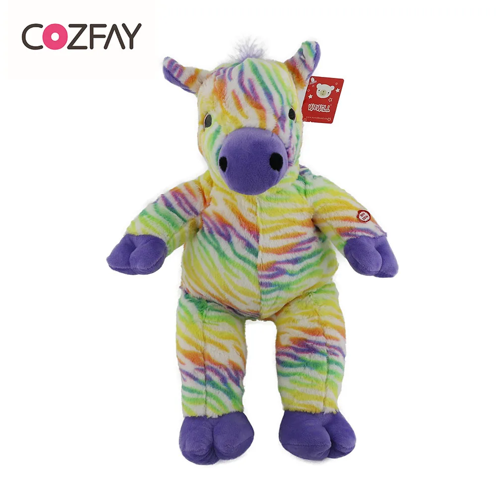 Cozfay дропшиппинг 45 см Красочный лошадь мягкие Животные светятся ночью плюшевые