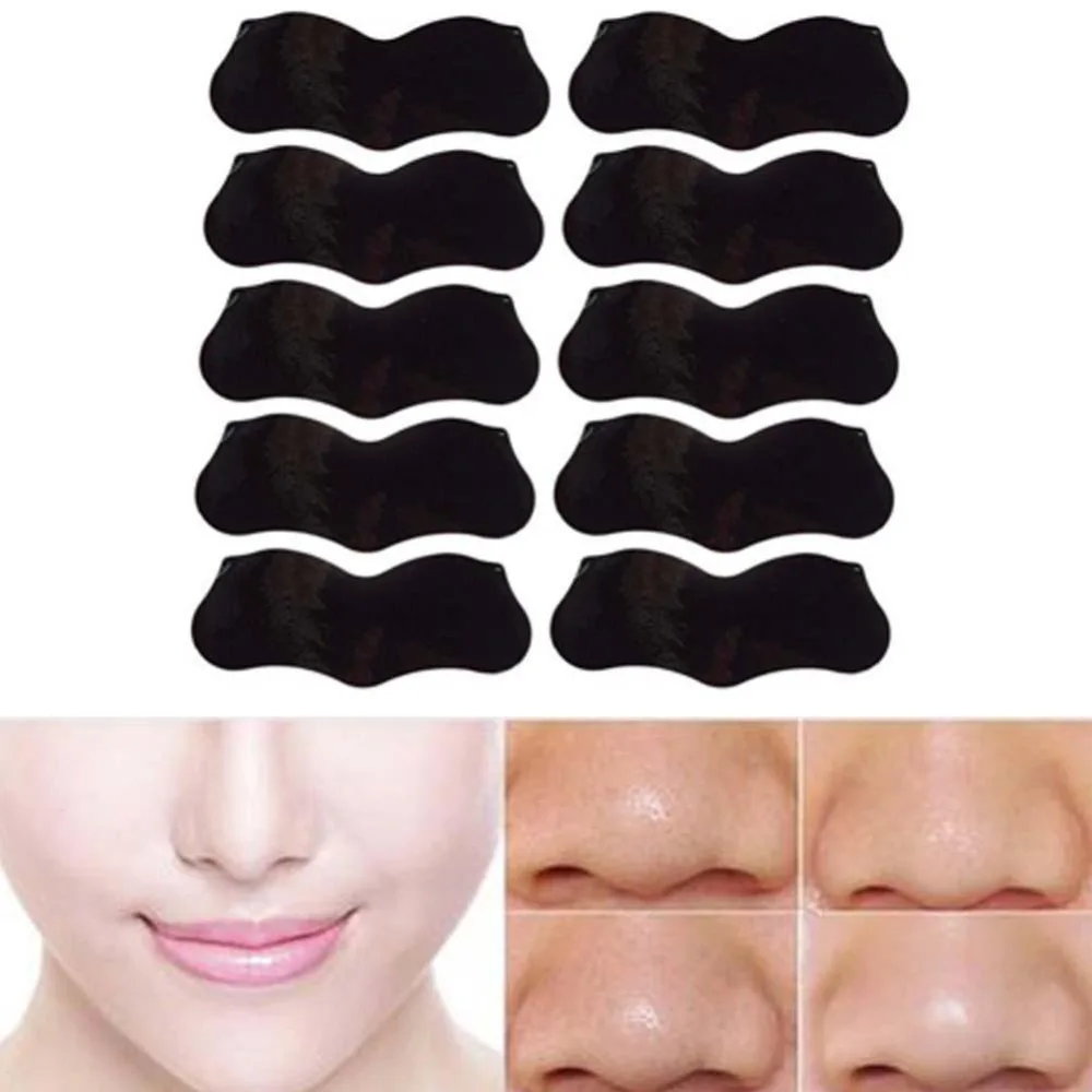 

10pcs New Arrival Bamboo Charcoal Blackhead Remover Deep Nose Pore Cleasing Strips Nose Sticker Wholesale Available