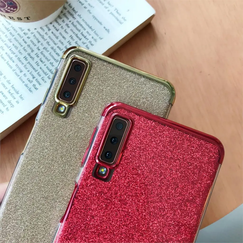 Glitter Silicone TPU Case For Samsung A50 Cover Bling M10 M20 M30 A10 A20 A30 A70 A6 A7 A8 J4 J6 2018 S10 S10E S9 Plus |