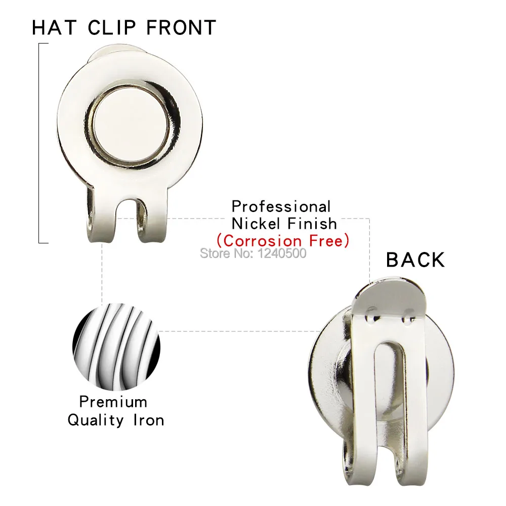 100 наборов логотип отметка для мяча гольфа Магнитная шляпа 24 мм оптовая