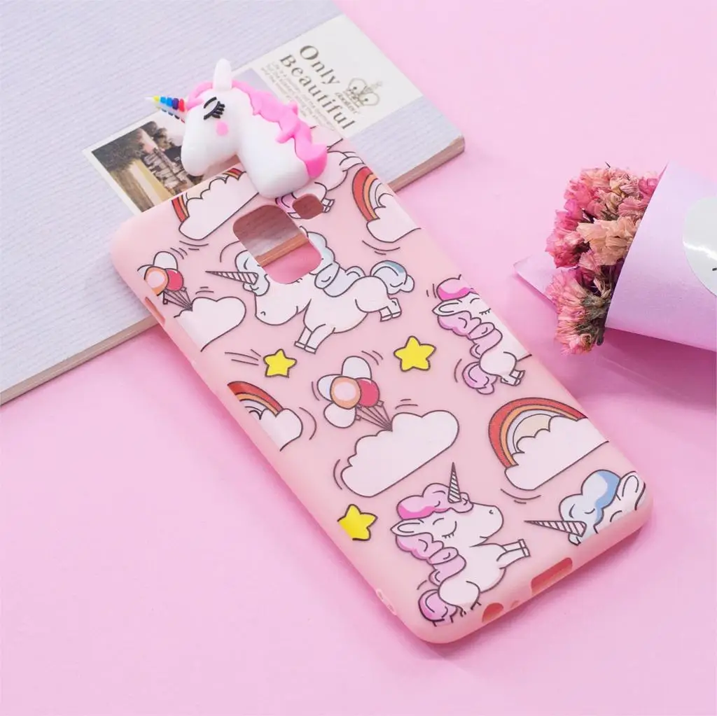 For Samsung Galalxy A8 (2018) 3D Doll Unicorn Panda TPU POP Soft Phone Case Cover |