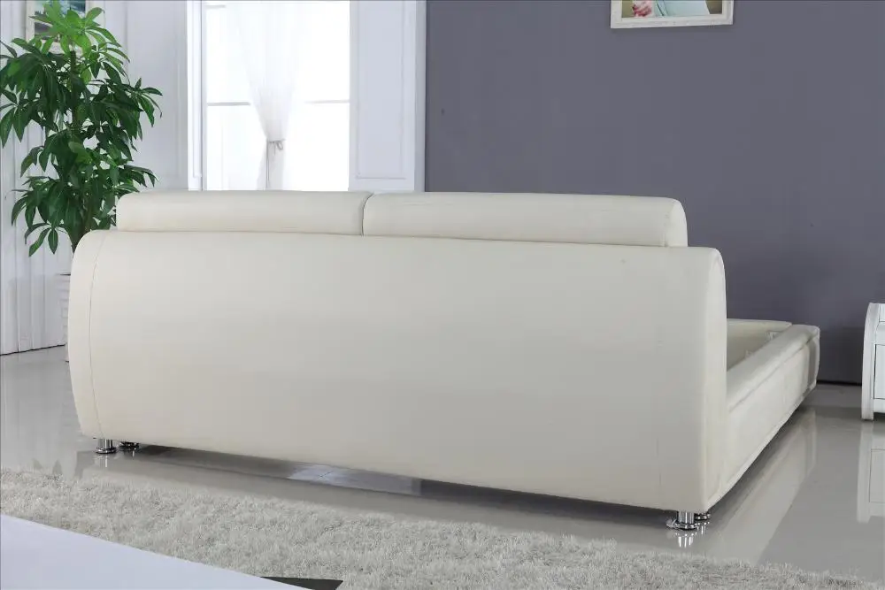 Высокая спинка Крем Топ зерно кожа мягкая кровать king size 1.8 м Современный Дизайн