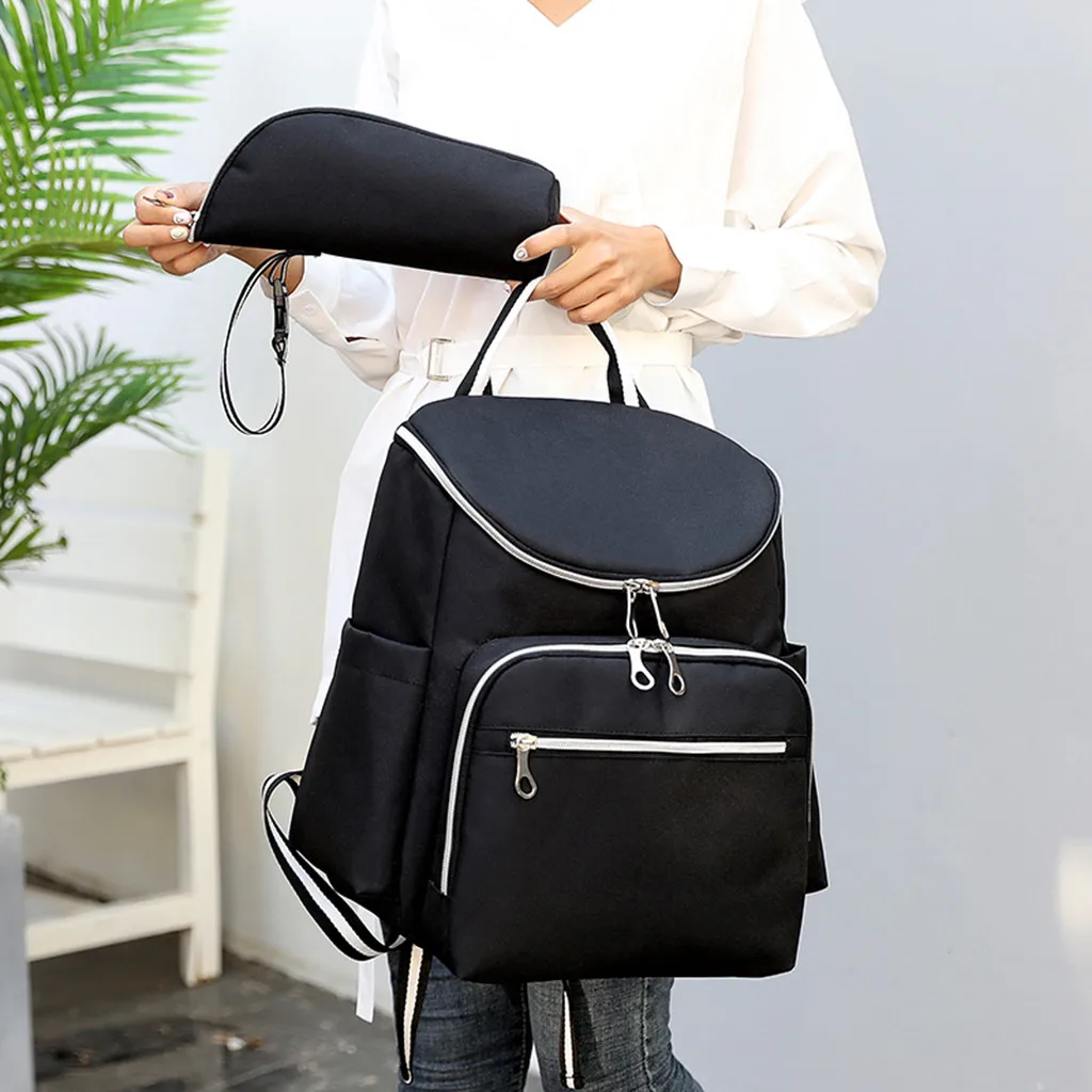 Backpack Shoulder Bag Canvas Large Capacity Backpacks for Girls Teenagers Solid Mummy Bags | Багаж и сумки