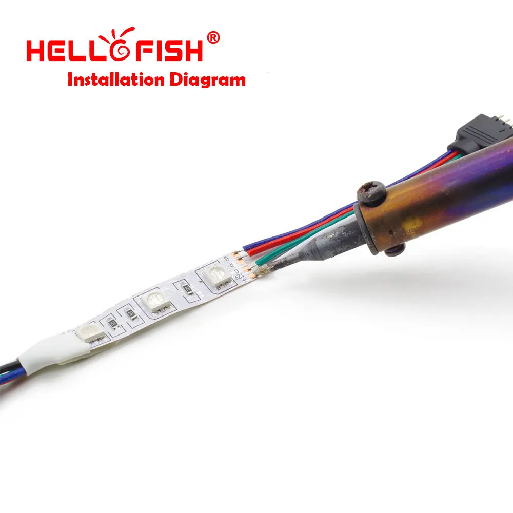 Здравствуйте рыбы мужского и женского 4 контактный разъем припоя вилка RGB для