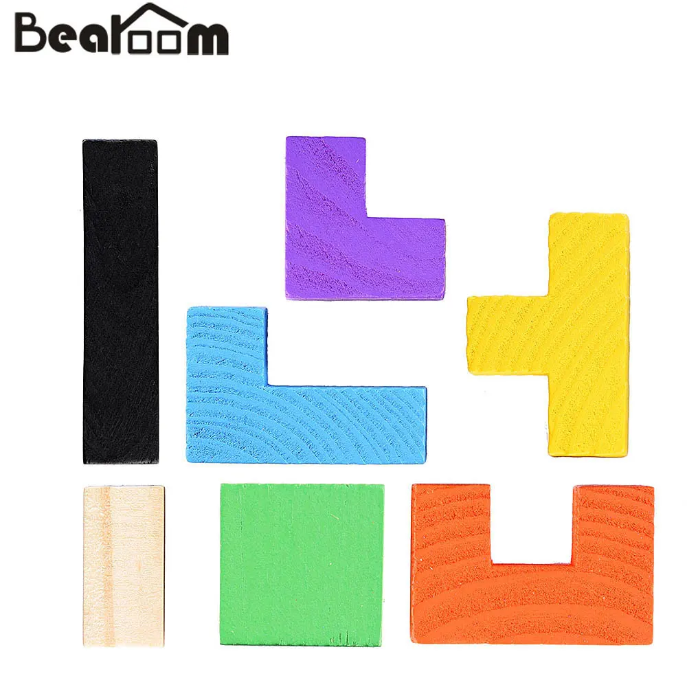 Bearoom Обучающие игрушки 3D головоломка геометрическая форма деревянная игрушка DIY