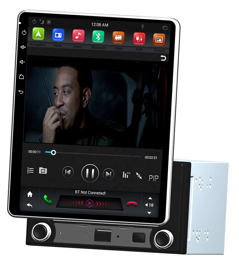 6 ядерный android 8,1 Универсальный Автомобильный dvd-плеер с поворотом на 90 ° 9," сенсорный экран 1024*768 HD 4G ram 32G rom gps navi Радио головное устройство