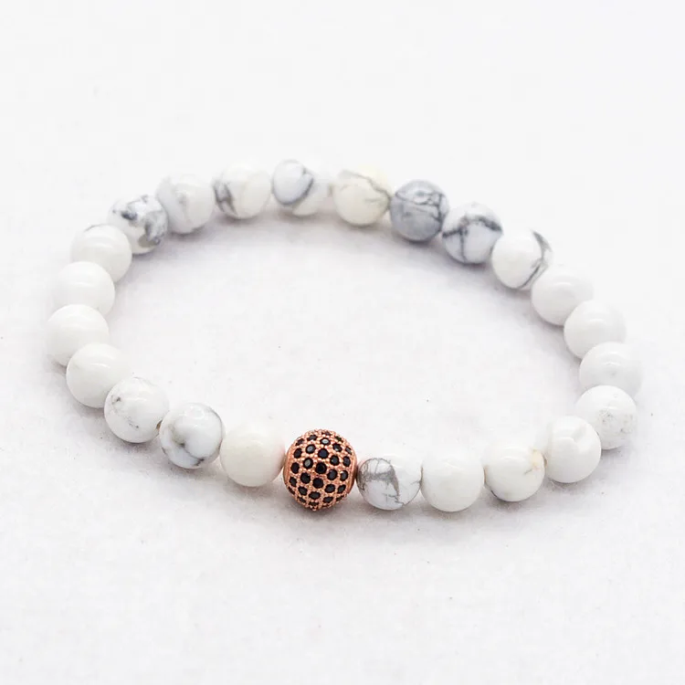 10 шт. Лидер продаж унисекс белая сосна Натуральный камень из бисера withmetal сплав