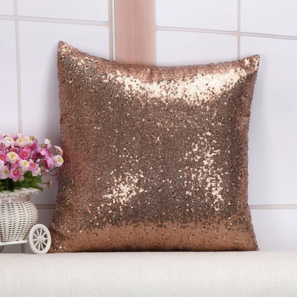 Модные блестящие двухцветные наволочки с блестками в стиле русалочка