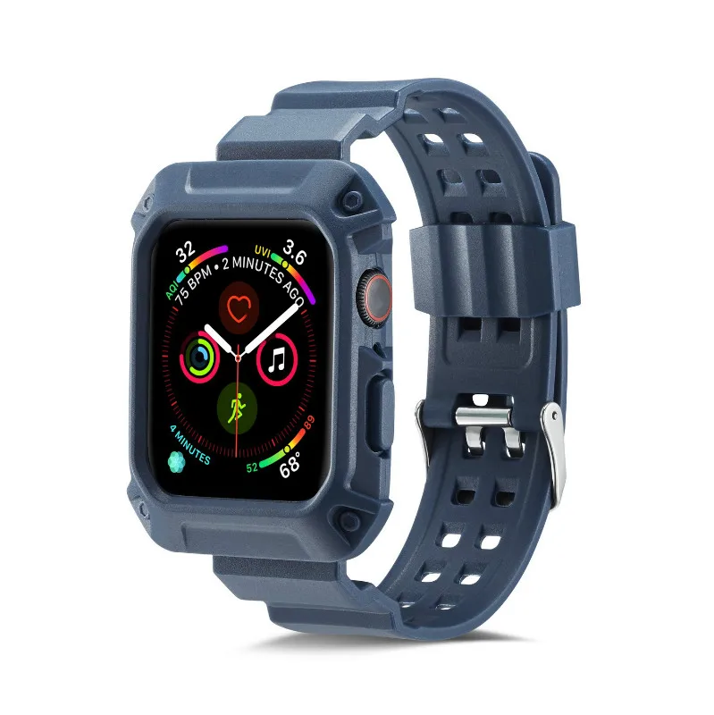Прочный защитный чехол с резиновой силиконовой лентой для apple watch sereis 3 2 1 38 мм 42 мм ремешок для iwatch 3 2 1